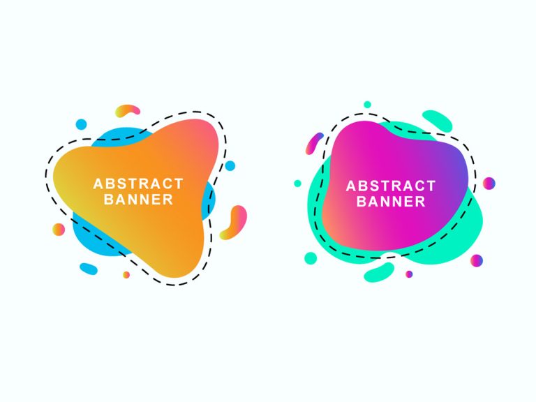 Modern liquid shapes banner