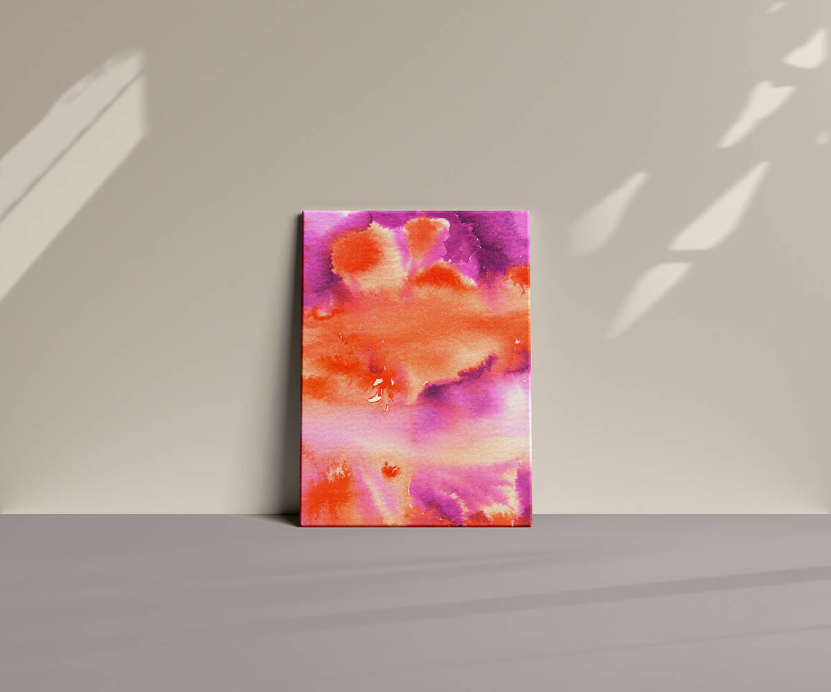 Painting canvas mockup template