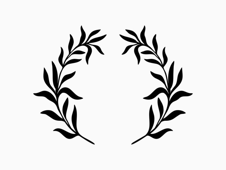 Vector floral laurel wreath