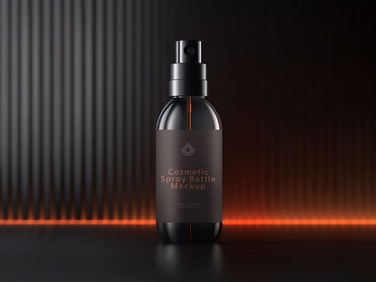 Cosmetic Pump Spray Bottle Mockup