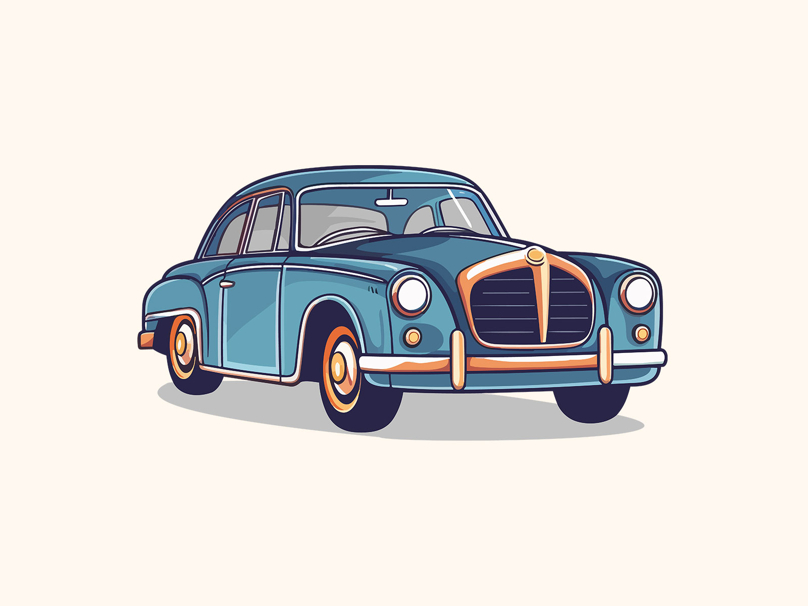 Vector vintage car illustration