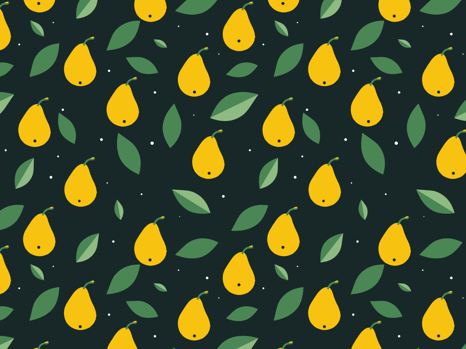 Fruit & Leaves Seamless Pattern