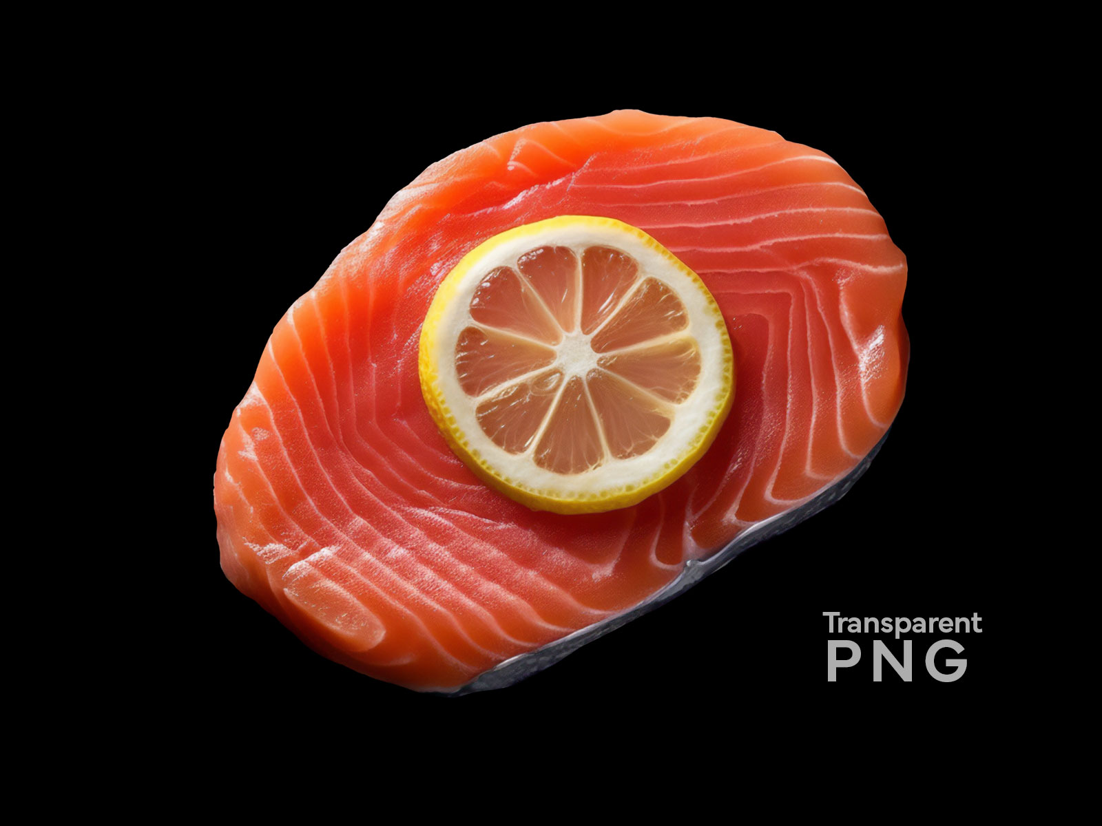 Salmon And Lemon Piece PNG
