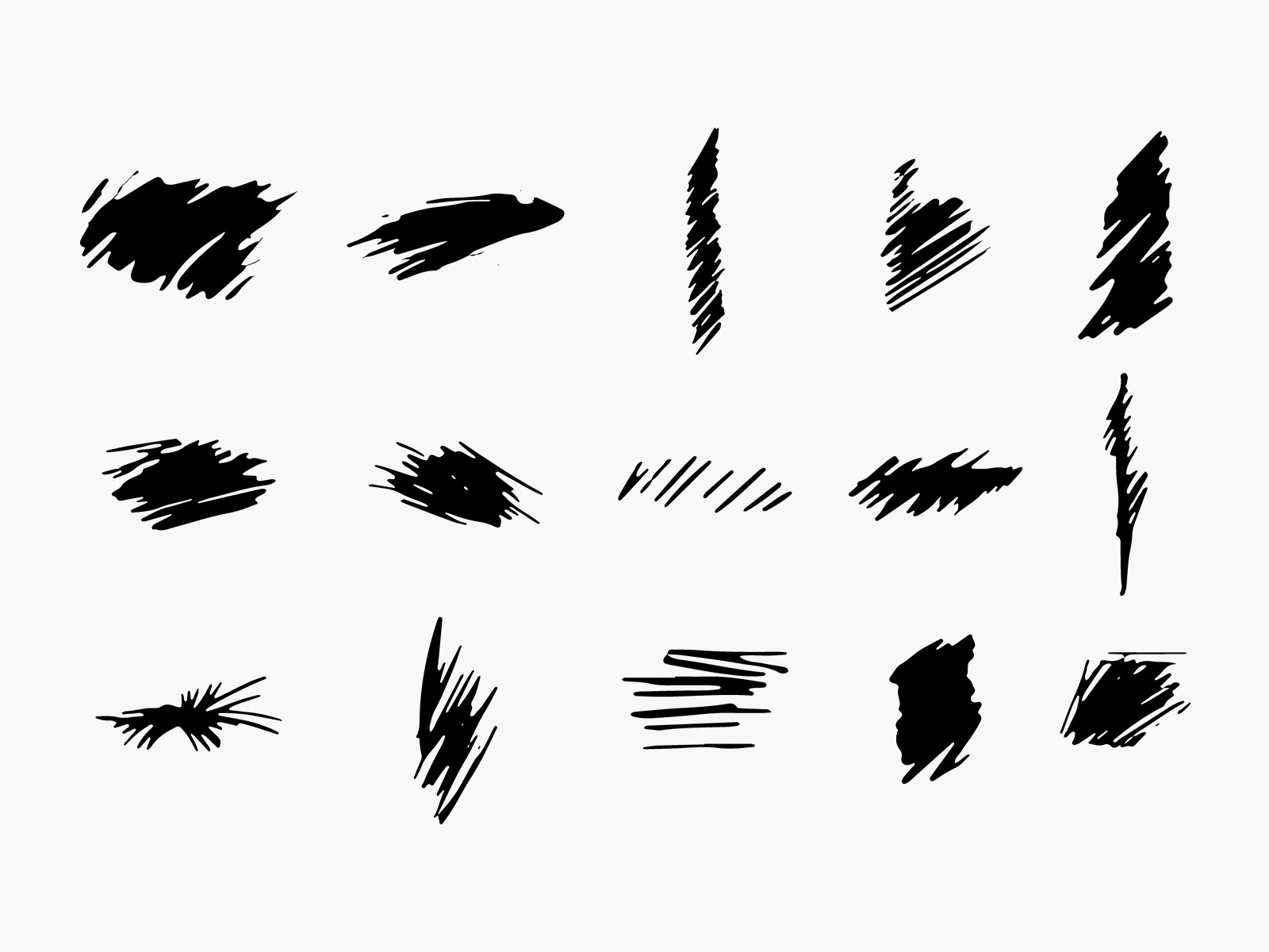 Vector Ink Pen Sketch Strokes