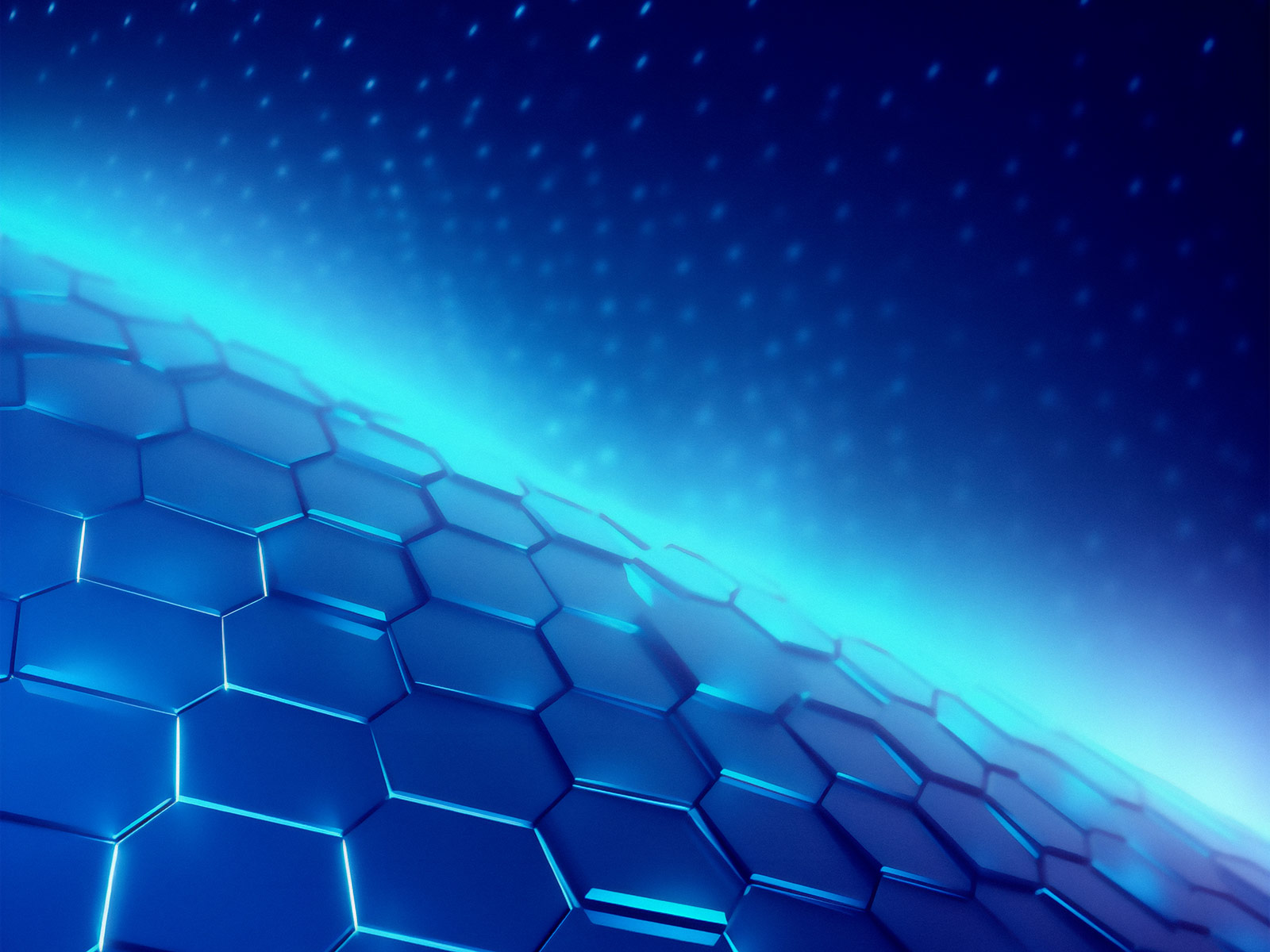 Abstract Hexagonal Blue Background