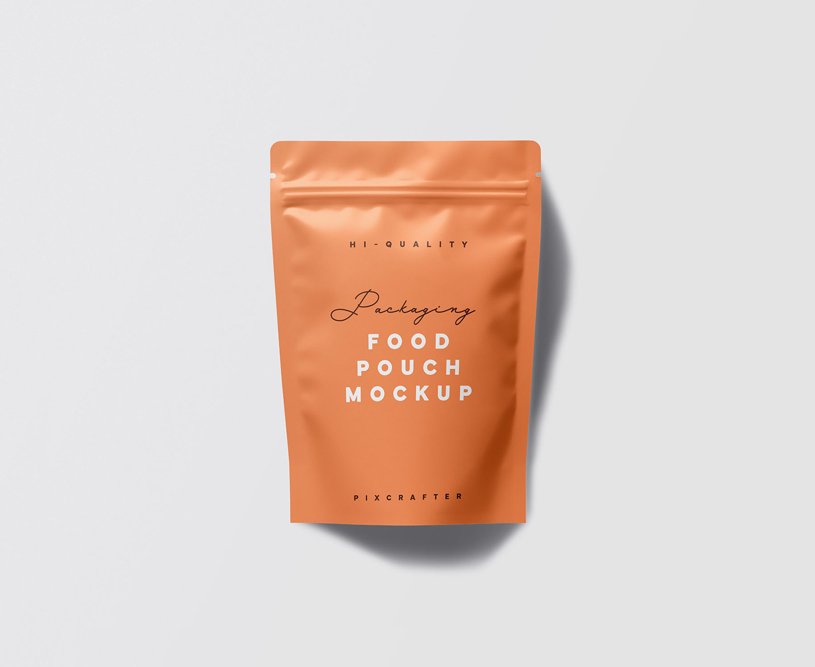 Food pouch mockup template