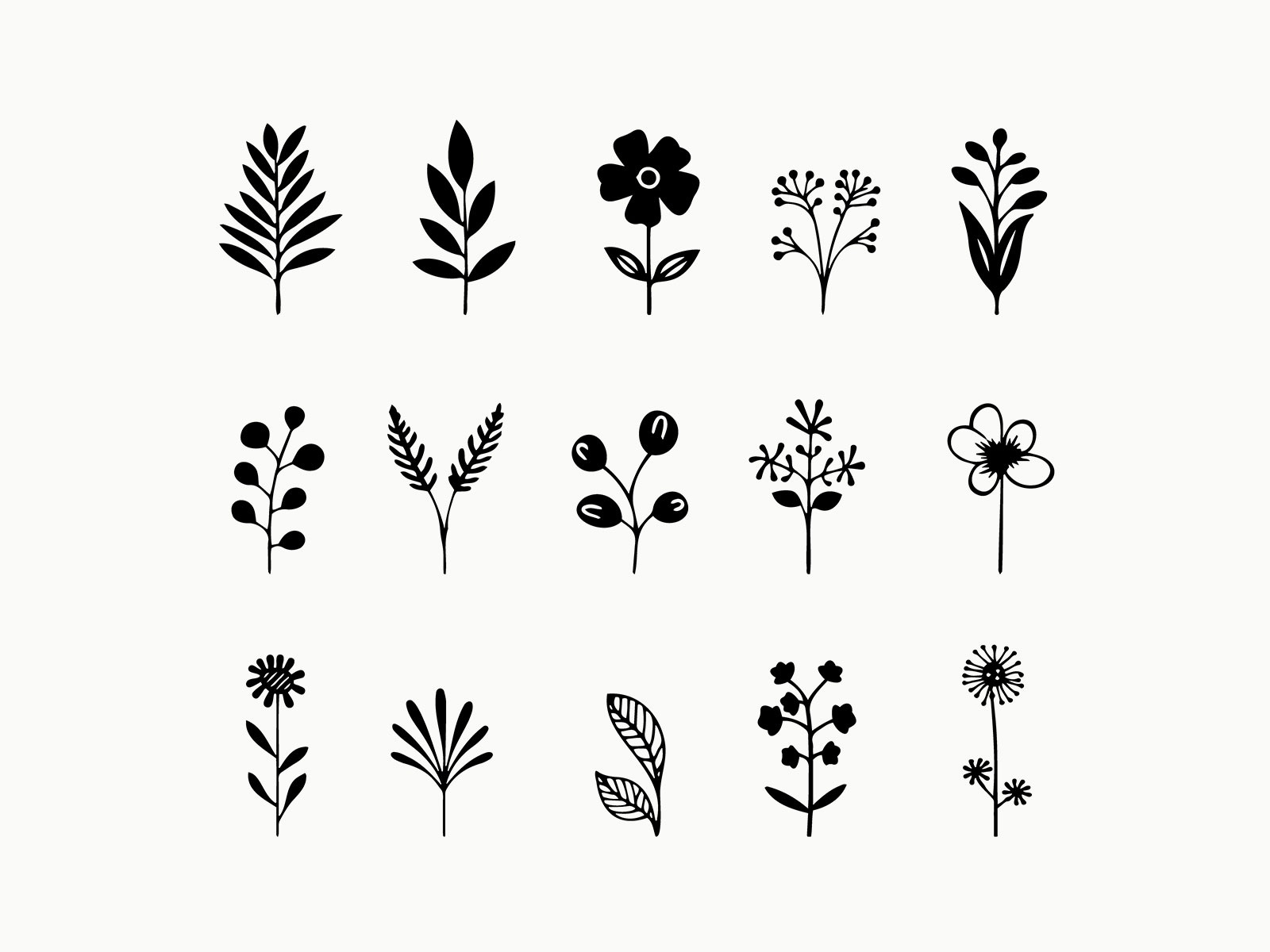 Vector Indoor Floral Elements