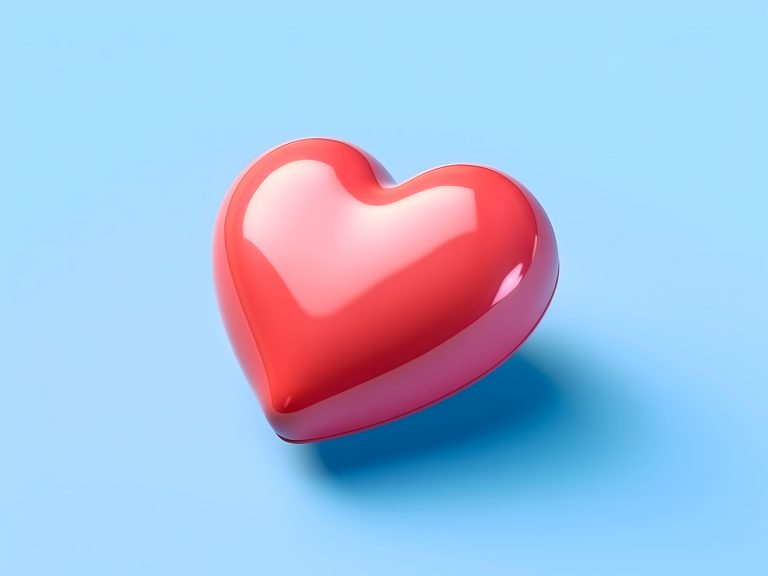 3D Style Model Heart Shape