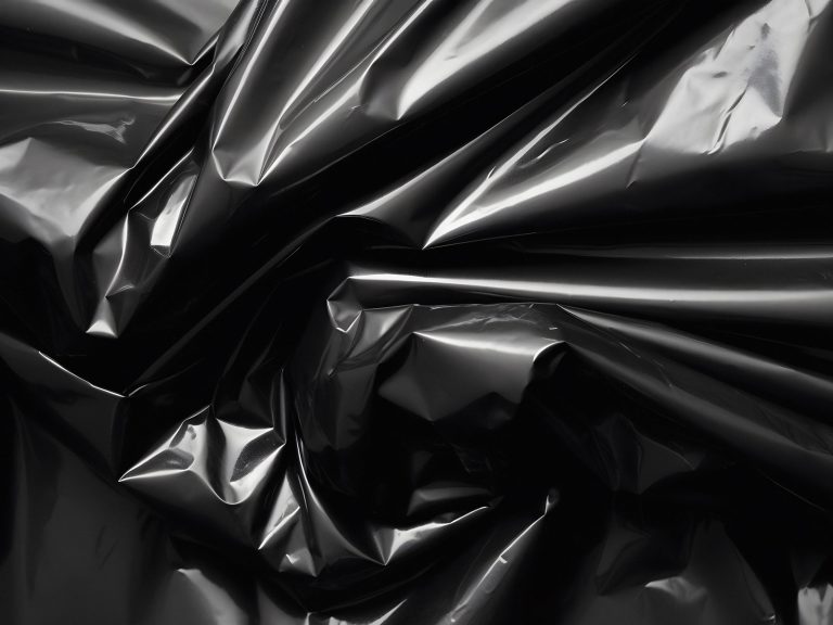 Black Wrinkled Plastic Wrap Texture