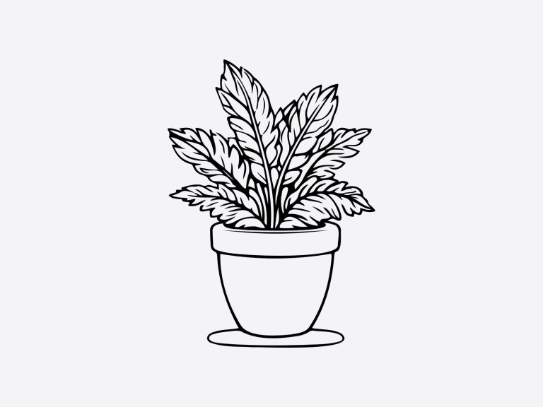 Vector Plant Pot Illustration
