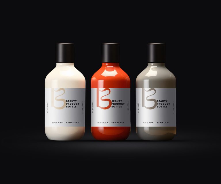 Beauty Product Bottle Packaging Mockup