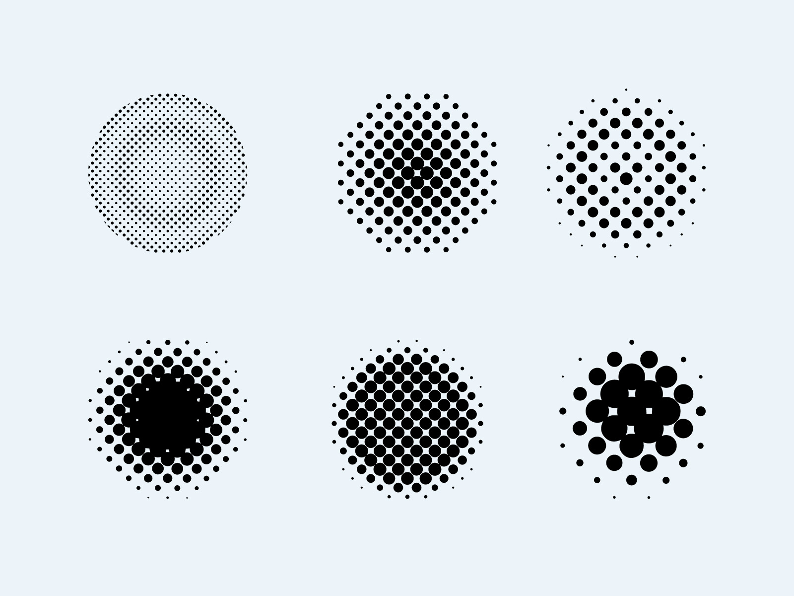 Vector Halftone Circles