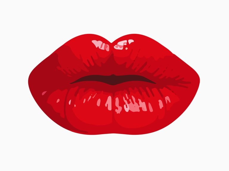 Vector Red Lips Illustration