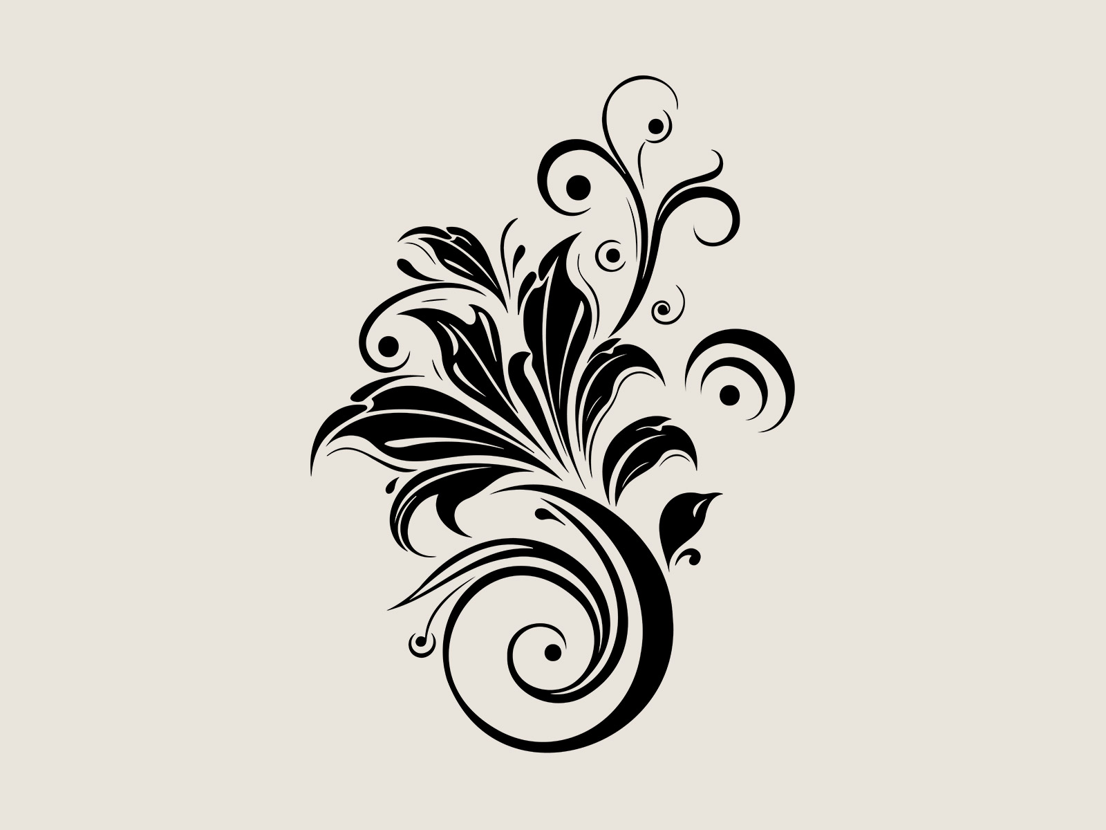 Vintage Vector Floral Ornament