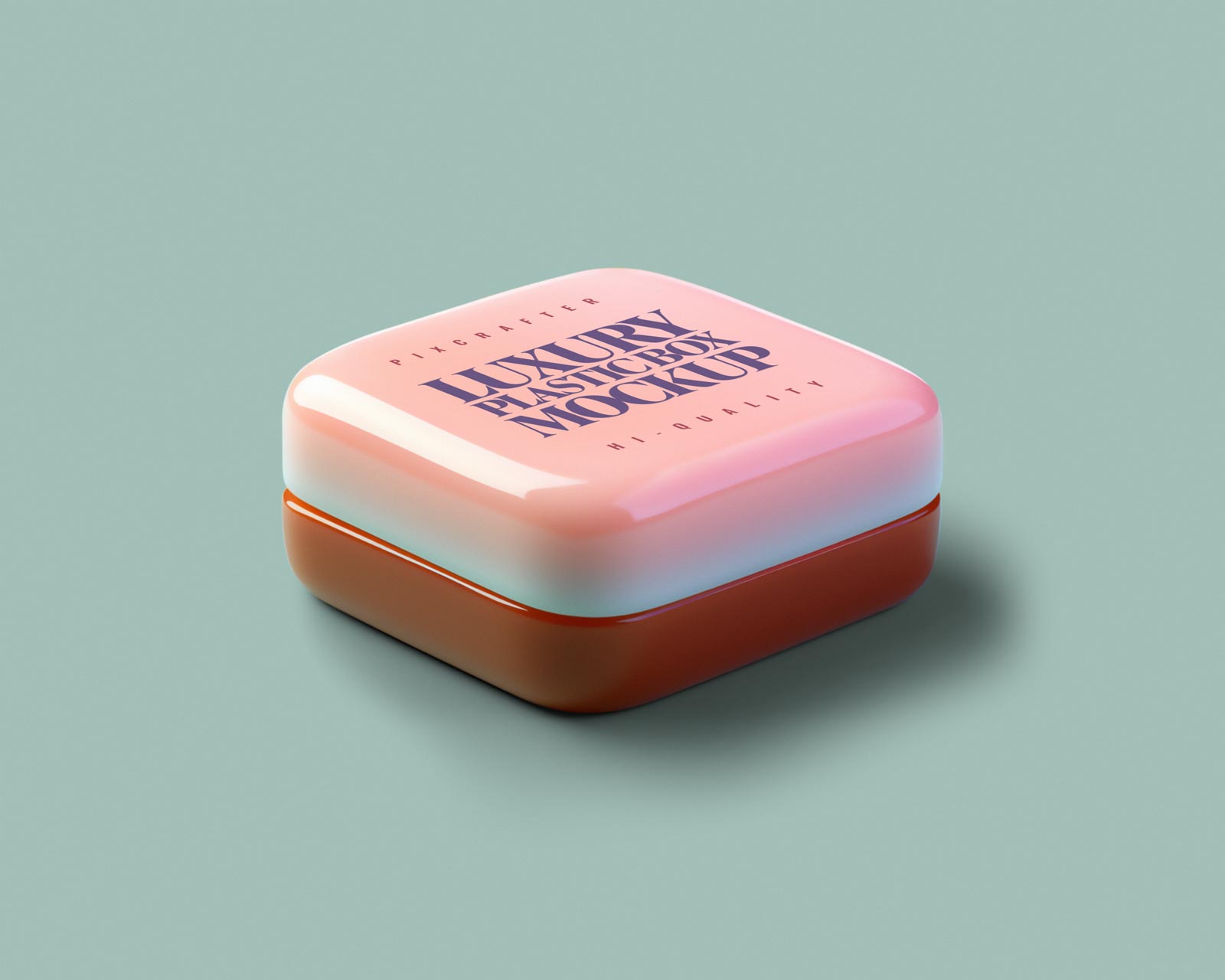 Square Plastic Box Mockup