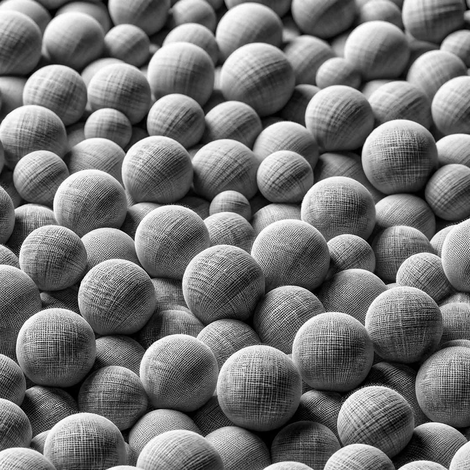 Fabric Textured Balls Background