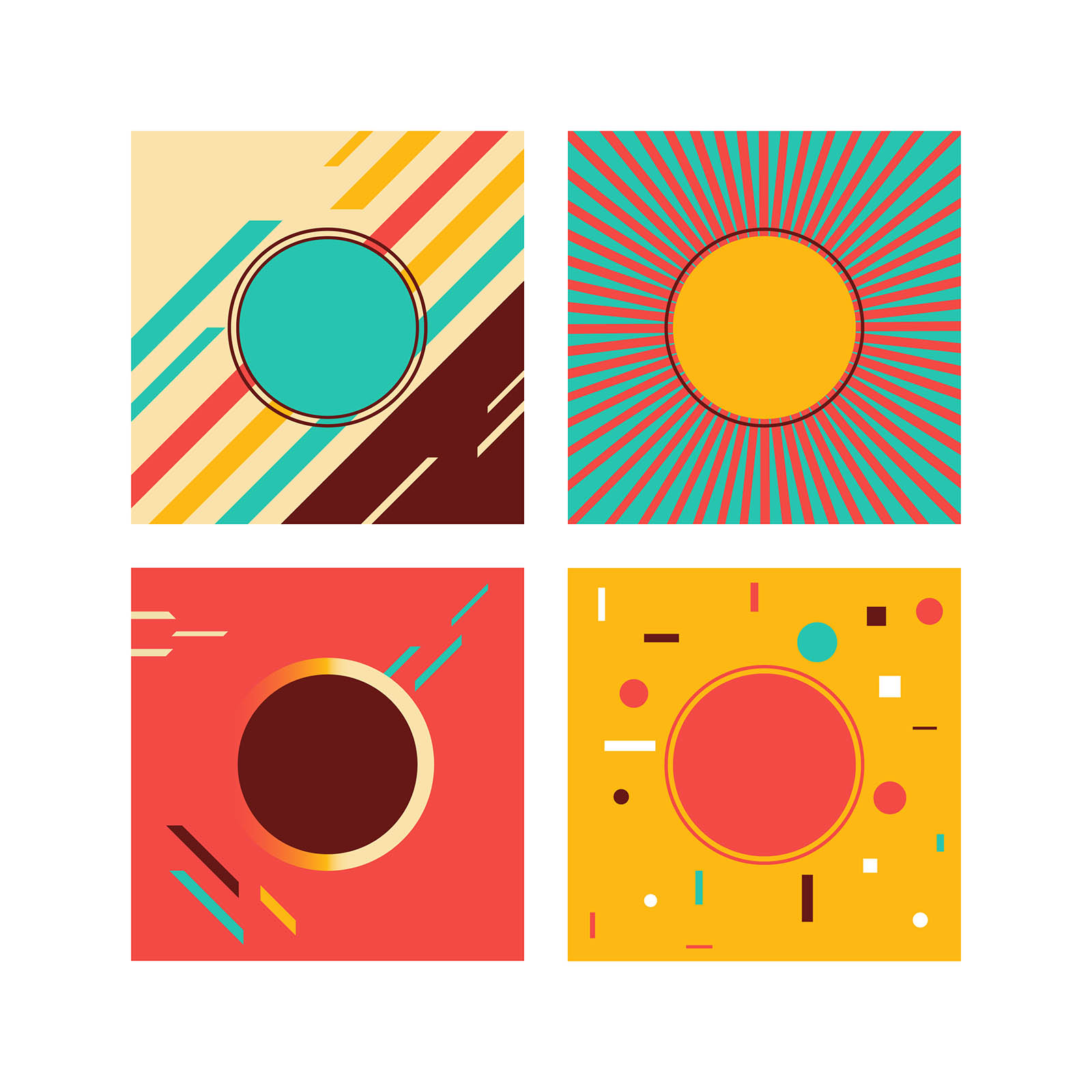 Vector Retro Inspired Background Templates