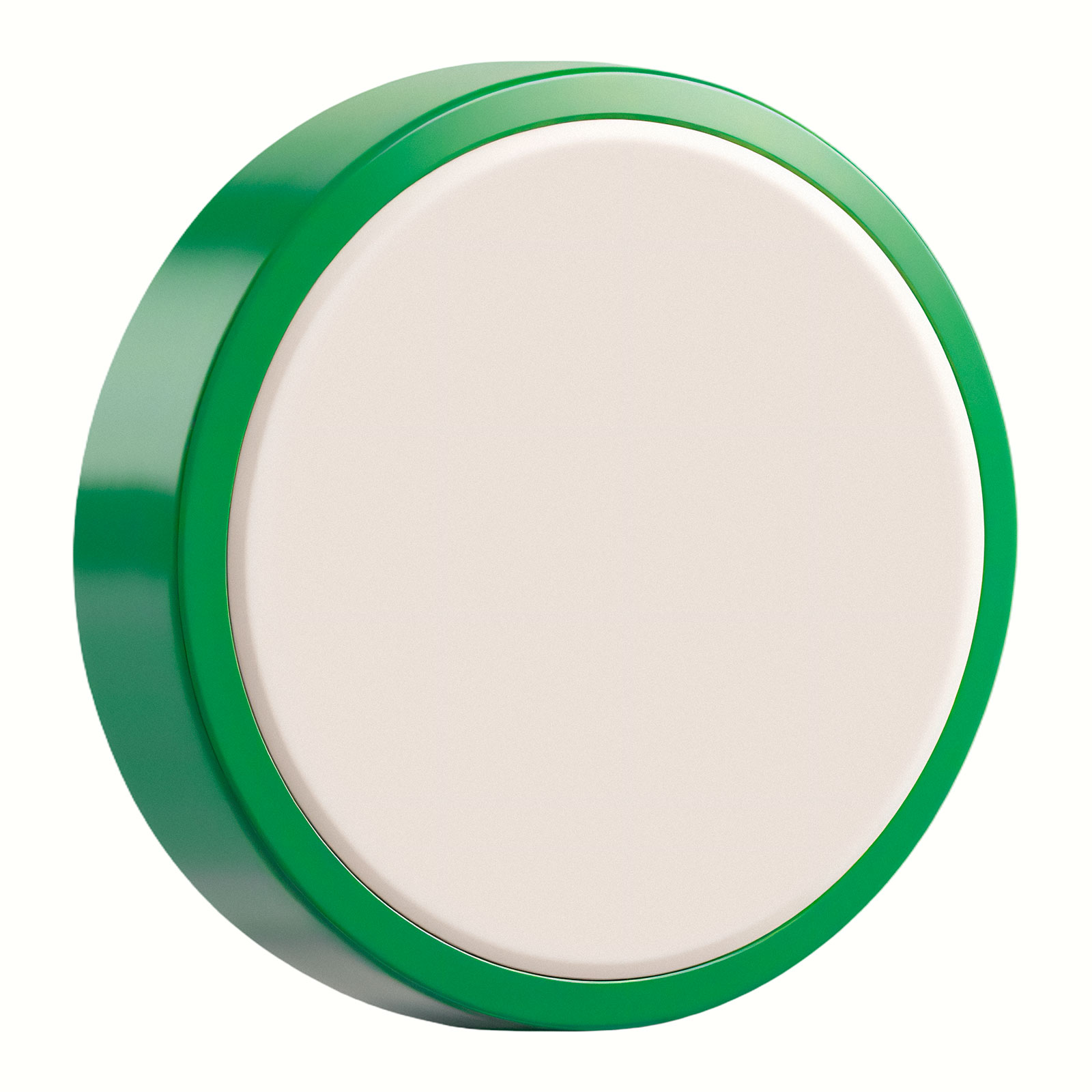 3D Empty Green Button PNG