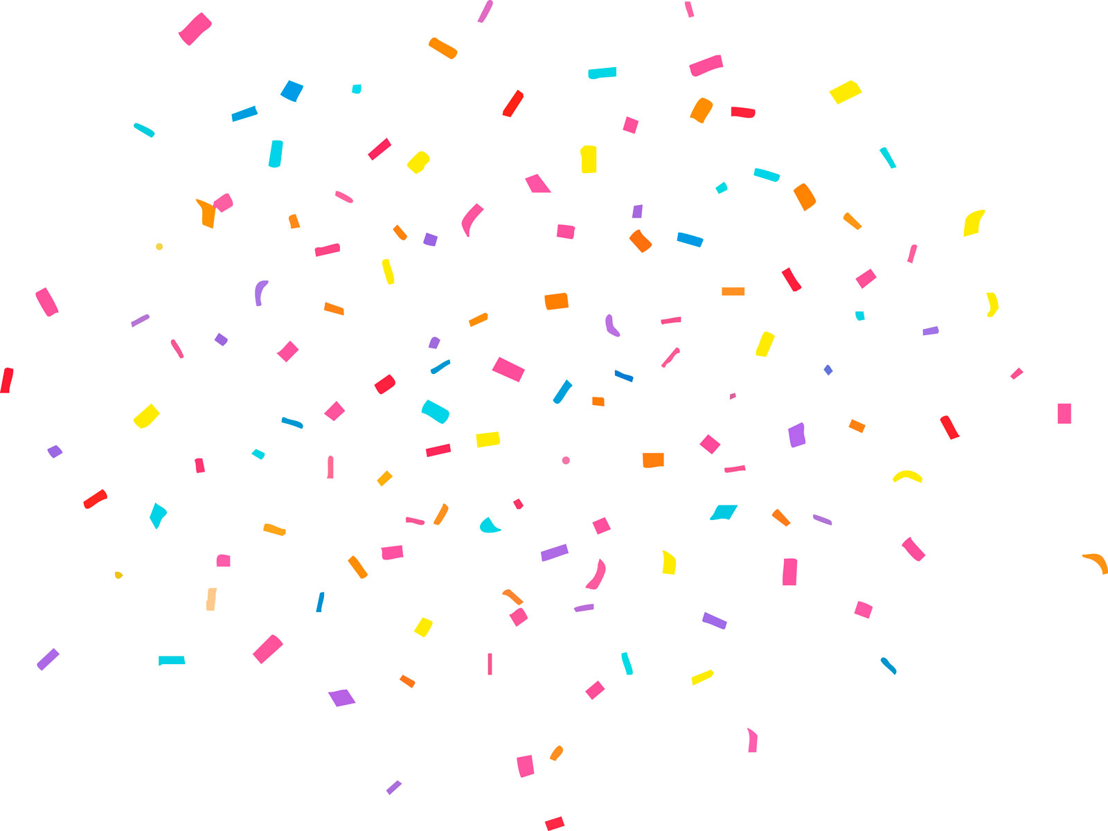 Colorful confetti background illustration