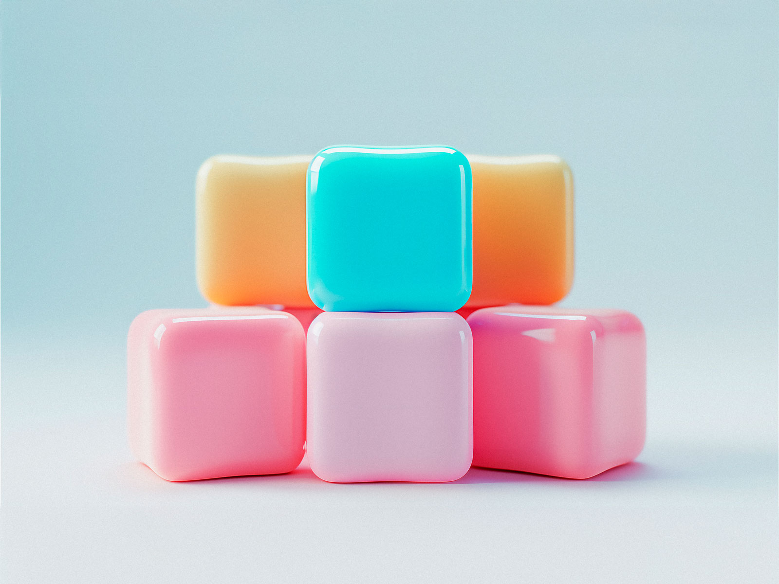 Soft Candy Color Blocks Background